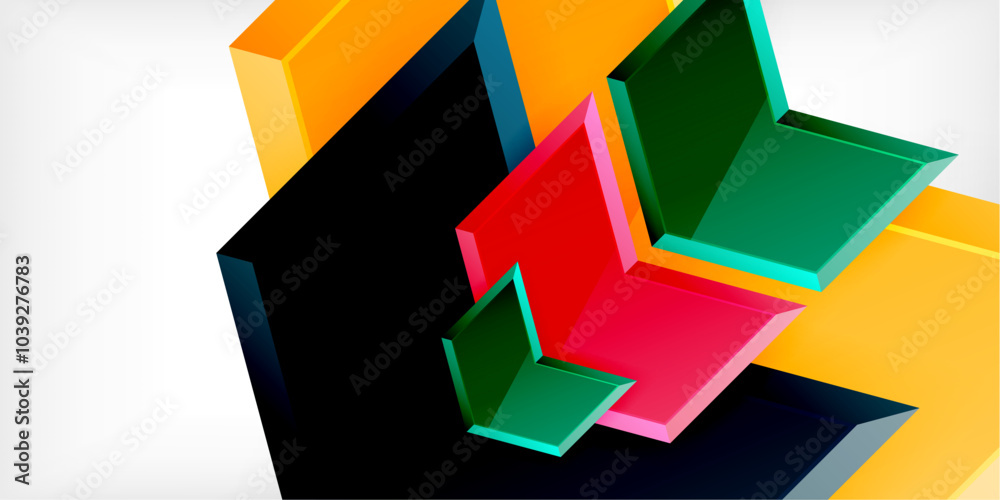 Aufkleber vector 3d arrow techno design template