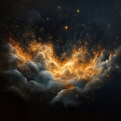 Obraz premium A galaxy sky stars background star burst, Generative Ai 