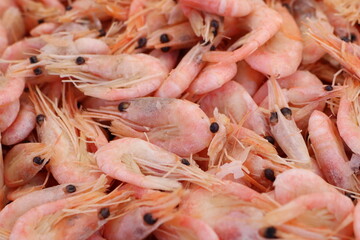 Fresh Unshelled Shrimp Pile A Wonderful Seafood Delight That You Will Truly Enjoy