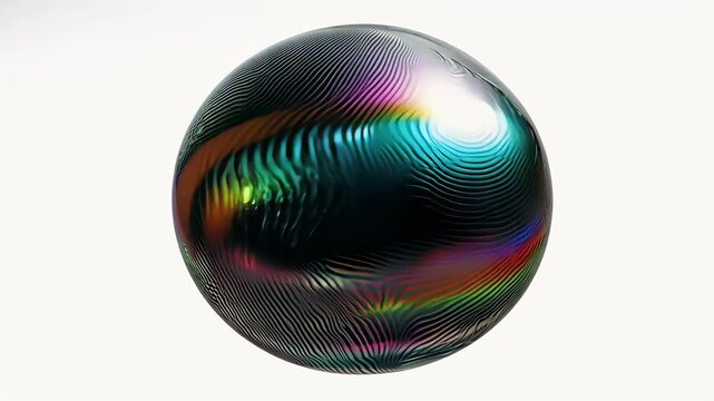 realistic looping 3D animation stunning abstract pearly black liquid orb that morphs gracefully rendered ultrahigh definition alpha matte visual clarity three dimensional blob design futuristic