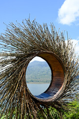 " Wanagiri Hidden Hill ", at Buleleng regency of Bali, with view of the Lake, during nice clear weather 