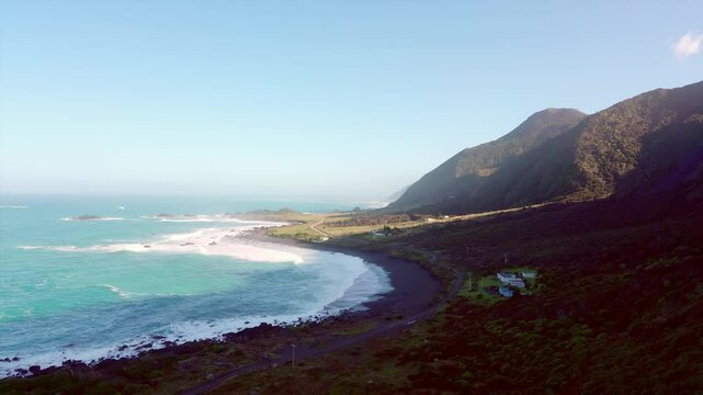 Cape Palliser Coast: Stunning Ocean View and Rugged Landscape