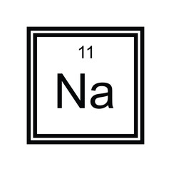 icon chemical elements of the periodic table sodium