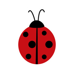 Ladybug icon isolate on transparent background.