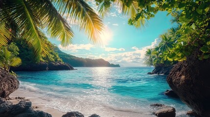 a very beautiful and amazing tropical climate view.