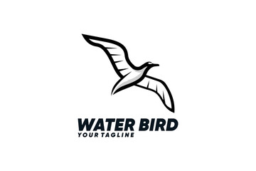 Flying Bird Animal Wildlife Illustration Design Logo Silhoutte