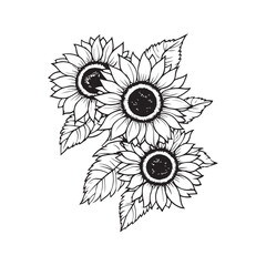 Sunflower Coloring Page for Adults