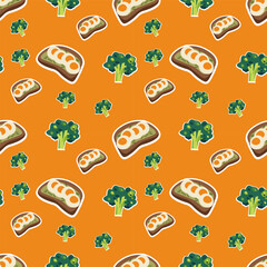 Foods vector ilustration seamless patern.Great for textile,fabric,wrapping paper,and any print.