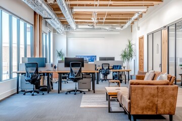 Modern Office Space Designed for Collaboration and Productivity with Natural Light