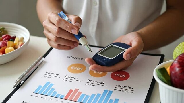 A graphic showing how to manage diabetes. Ideal for healthcare and diabetes awareness campaigns.
