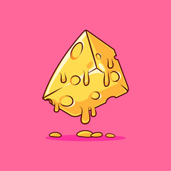 a piece of cheese with the words  you  on it.