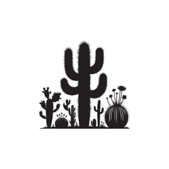 Cactus silhouette vector design illustration