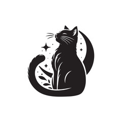Cat silhouette vector style design illustration