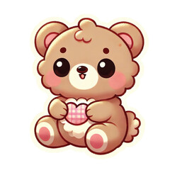 Fototapeta premium Cute Bear Sticker