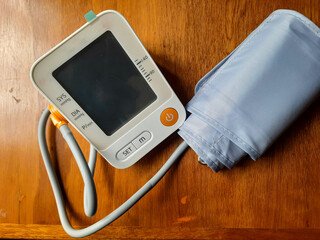digital blood pressure device used to check a person's blood pressure