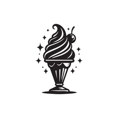  Ice cream silhouette vector design illustration