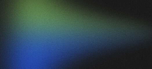 Blue and green grainy gradient background fading to black