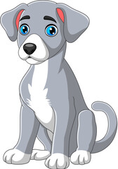 A cute puppy. Vector illustration