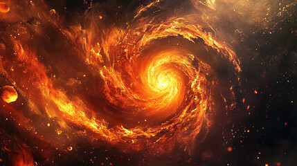 Obraz premium Mystic Swirling Fire Vortex