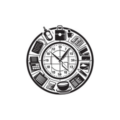 Schedule silhouette vector design illustration