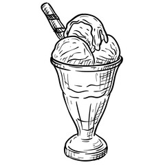 ice cream handdrawn illustration