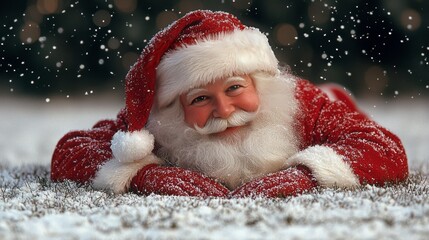 Santa Claus in the Snow  Christmas Cheer  Festive Season