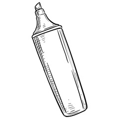 highlighter handdrawn illustration