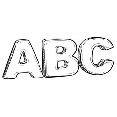 alphabet handdrawn illustration