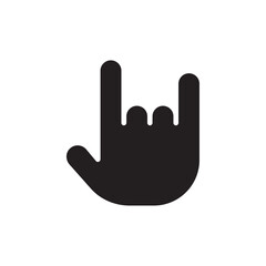Action gesture icon Flat line illustration