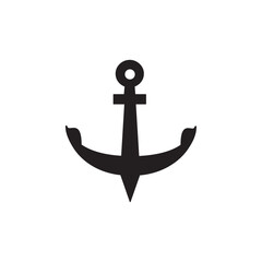 Anchor icon Flat line illustration