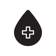 Blood donation icon Flat line illustration