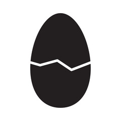 Boiled egg icon Flat line illustration