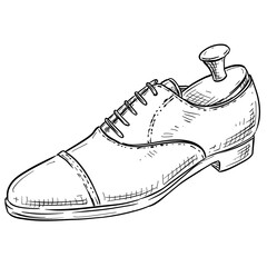 shoe mold handdrawn illustration