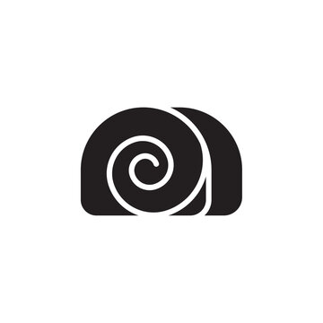 recommend clip art: cinnamon roll icon Flat line illustration