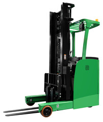 Green reach fork truck