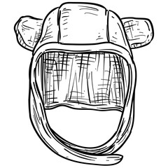 winter hat handdrawn illustration