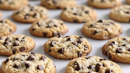 Delicious Homemade Chocolate Chip Cookies on White Plate