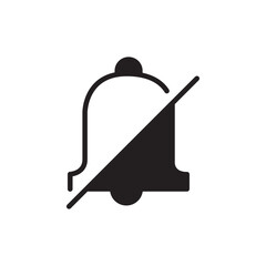 Diable notfication icon Flat line illustration