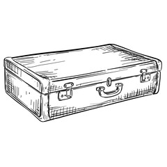 luggage bag handdrawn illustration