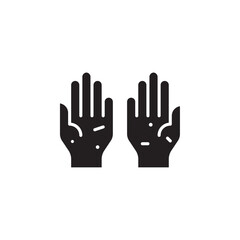 Dirty hands icon Flat line illustration