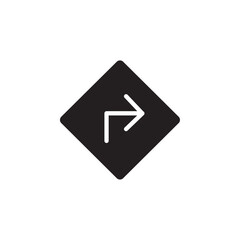 Direction icon Flat line illustration