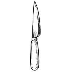 knife handdrawn illustration