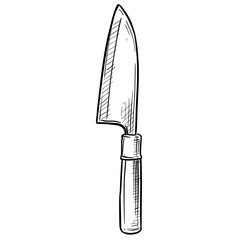 knife handdrawn illustration
