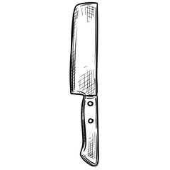 knife handdrawn illustration