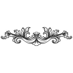 baroque frame borders handdrawn illustration
