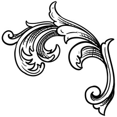 baroque frame borders handdrawn illustration