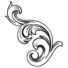 baroque frame borders handdrawn illustration