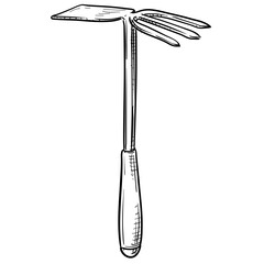 rake handdrawn illustration