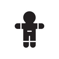 Gingerbread man icon Flat line illustration