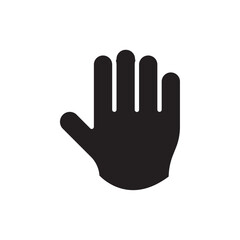 Hand icon Flat line illustration
